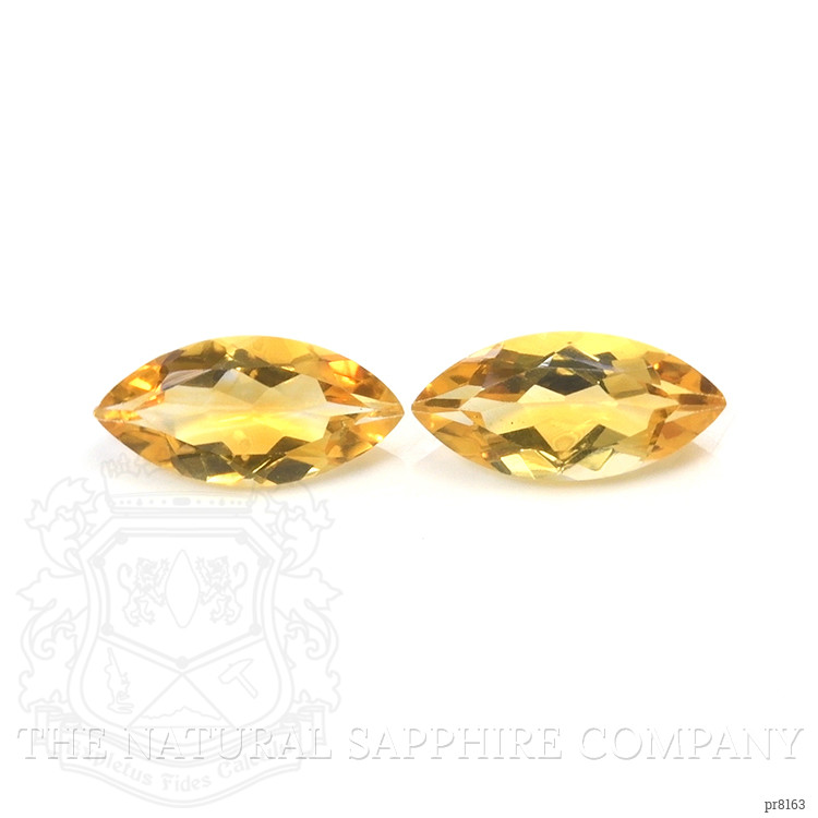 9.38 Ct.Tw. Citrine Pair from Ceylon (Sri Lanka)
