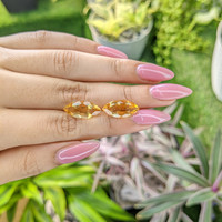 9.38&nbsp;Ct.Tw.Total Carat Weight Citrine Pair from Ceylon (Sri Lanka) Life Style