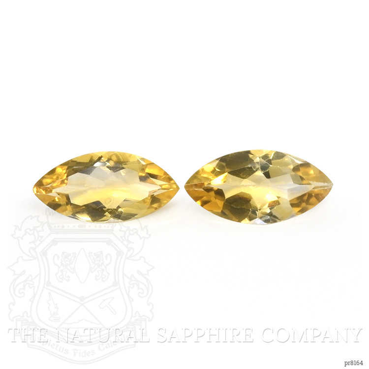 9.09 Ct.Tw. Citrine Pair from Ceylon (Sri Lanka)