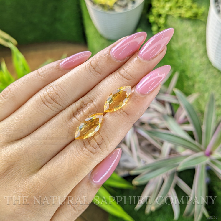 8.51 Ct.Tw. Citrine Pair from Ceylon (Sri Lanka)