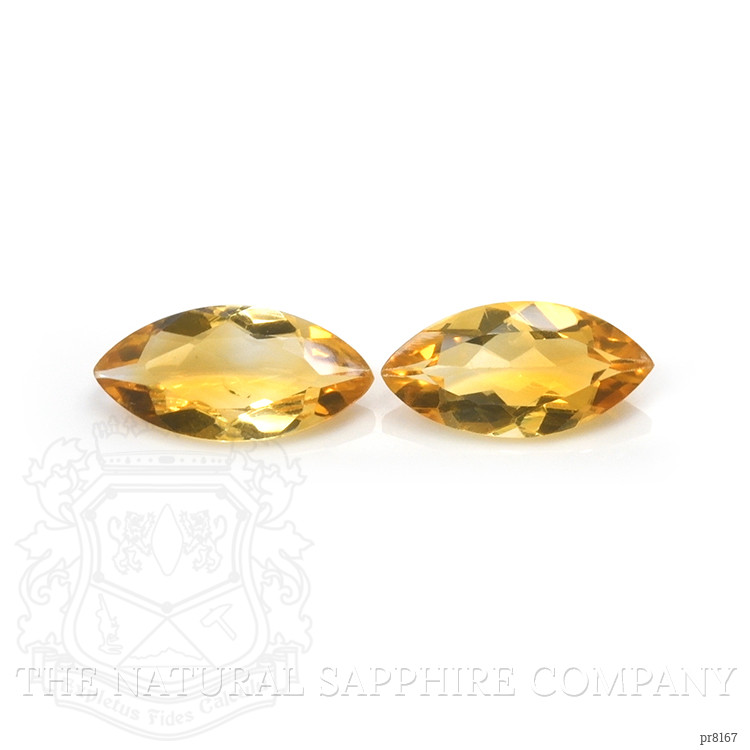 8.07 Ct.Tw. Citrine Pair from Ceylon (Sri Lanka)