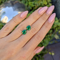 2.48 Ct.Tw.Total Carat Weight Emerald Pair from Zambia Life Style