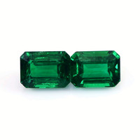 3.33 Ct.Tw.Total Carat Weight Emerald Pair from Zambia Video