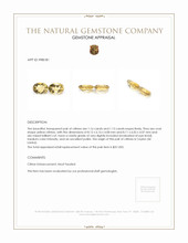 2.29 Ct.Tw.Total Carat Weight Citrine Pair from Ceylon (Sri Lanka) Appraisal