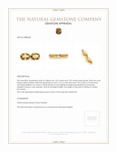 2.03 Ct.Tw.Total Carat Weight Citrine Pair from Ceylon (Sri Lanka) Appraisal