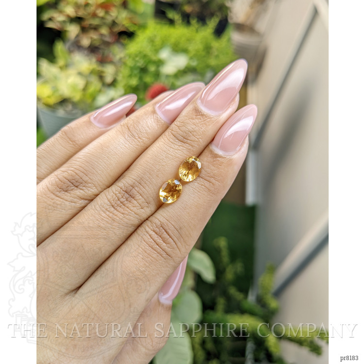 2.03 Ct.Tw. Citrine Pair from Ceylon (Sri Lanka)