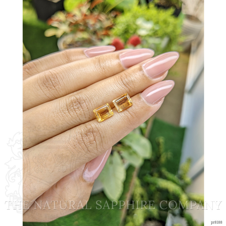 3.52 Ct.Tw. Citrine Pair from Ceylon (Sri Lanka)