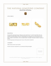 3.63 Ct.Tw.Total Carat Weight Citrine Pair from Ceylon (Sri Lanka) Appraisal