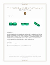 2.22 Ct.Tw.Total Carat Weight Emerald Pair from Colombia Appraisal