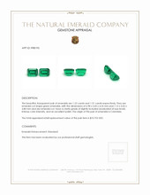 2.53 Ct.Tw.Total Carat Weight Emerald Pair from Colombia Appraisal