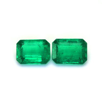 2.05 Ct.Tw.Total Carat Weight Emerald Pair from Colombia Video