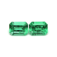 1.87 Ct.Tw.Total Carat Weight Emerald Pair from Zambia Video