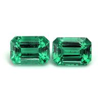 2.04 Ct.Tw.Total Carat Weight Emerald Pair from Zambia Video