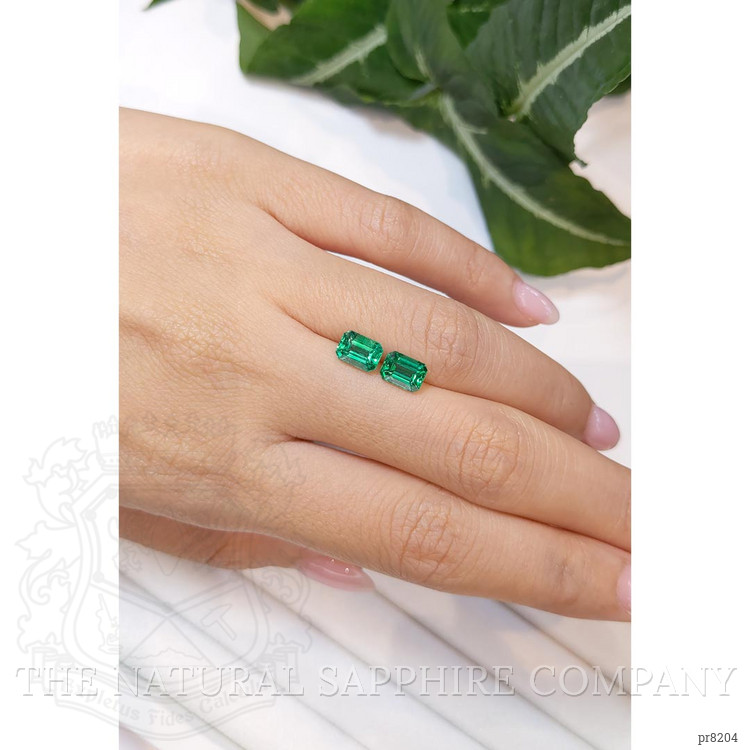 2.04 Ct.Tw. Emerald Pair from Zambia