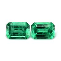 1.66 Ct.Tw.Total Carat Weight Emerald Pair from Zambia Video