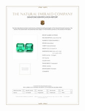 1.46 Ct.Tw.Total Carat Weight Emerald Pair from Zambia Scan Report