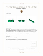 1.27 Ct.Tw.Total Carat Weight Emerald Pair from Zambia Appraisal