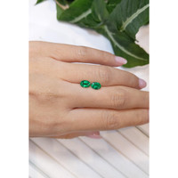 1.27 Ct.Tw.Total Carat Weight Emerald Pair from Zambia Life Style