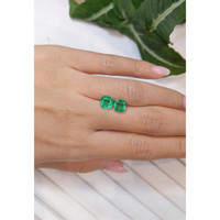 2.71 Ct.Tw.Total Carat Weight Emerald Pair from Zambia Life Style