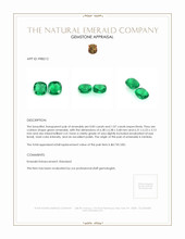 1.90 Ct.Tw.Total Carat Weight Emerald Pair from Zambia Appraisal