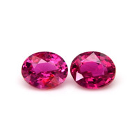 0.82 Ct.Tw.Total Carat Weight Ruby Pair from Mozambique Video