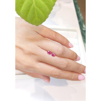 0.82 Ct.Tw.Total Carat Weight Ruby Pair from Mozambique Life Style