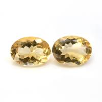 15.87&nbsp;Ct.Tw.Total Carat Weight Citrine Pair from Ceylon (Sri Lanka) Video