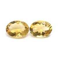15.66&nbsp;Ct.Tw.Total Carat Weight Citrine Pair from Ceylon (Sri Lanka) Video
