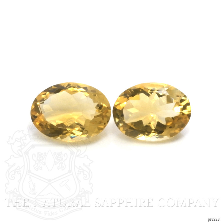 15.66 Ct.Tw. Citrine Pair from Ceylon (Sri Lanka)