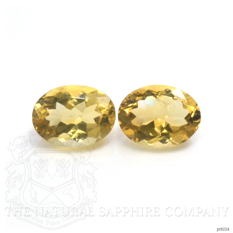 17.25 Ct.Tw. Citrine Pair from Ceylon (Sri Lanka)