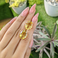 15.47&nbsp;Ct.Tw.Total Carat Weight Citrine Pair from Ceylon (Sri Lanka) Life Style