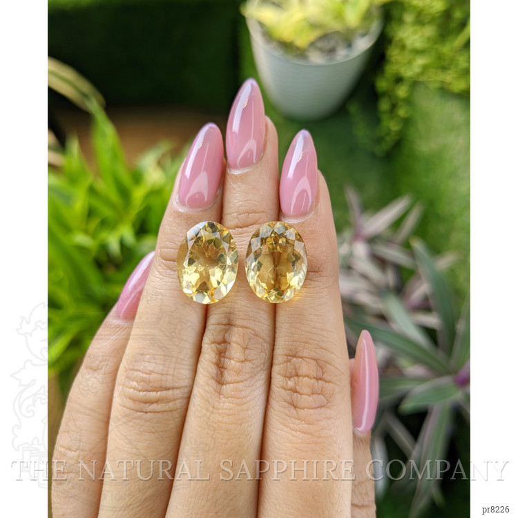 17.93 Ct.Tw. Citrine Pair from Ceylon (Sri Lanka)