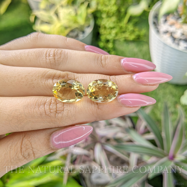 17.93 Ct.Tw. Citrine Pair from Ceylon (Sri Lanka)