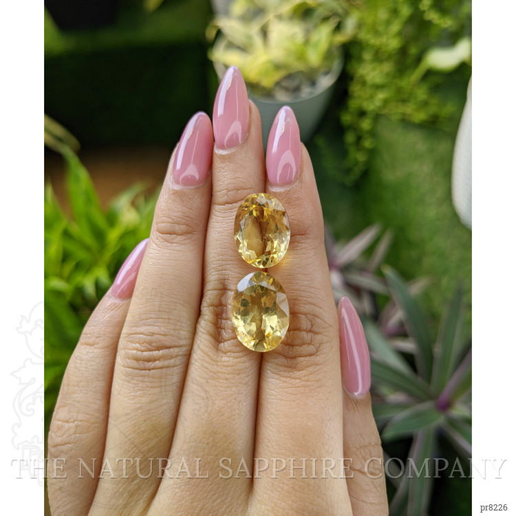 17.93 Ct.Tw. Citrine Pair from Ceylon (Sri Lanka)
