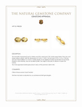 15.88 Ct.Tw.Total Carat Weight Yellow Citrine Pair from Ceylon (Sri Lanka) Appraisal