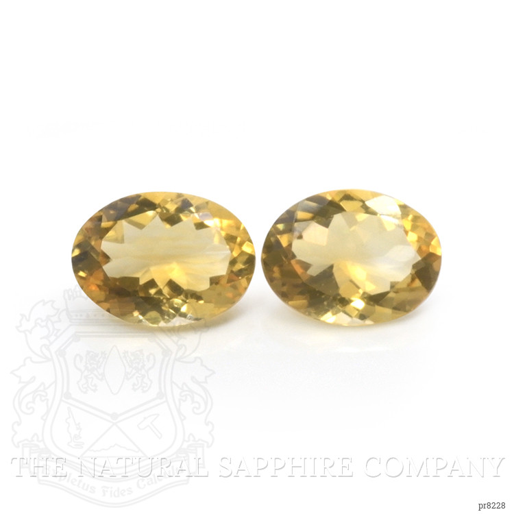 15.88 Ct.Tw. Citrine Pair from Ceylon (Sri Lanka)