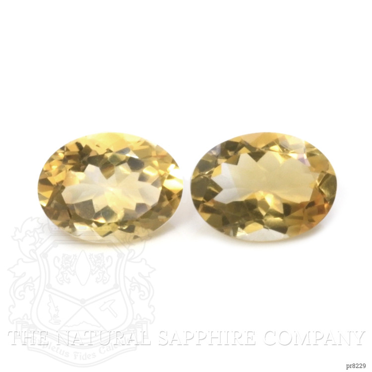 15.59 Ct.Tw. Citrine Pair from Ceylon (Sri Lanka)