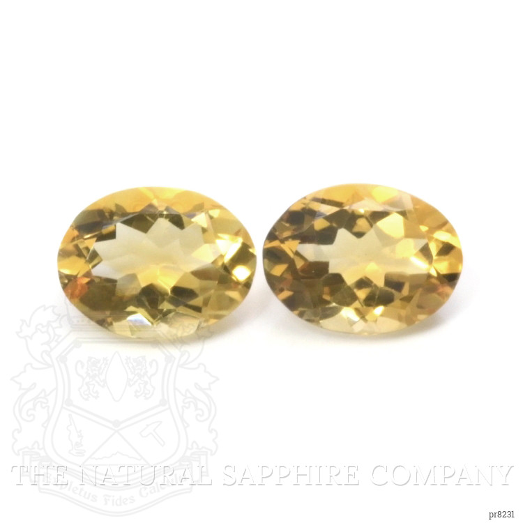 14.90 Ct.Tw. Citrine Pair from Ceylon (Sri Lanka)