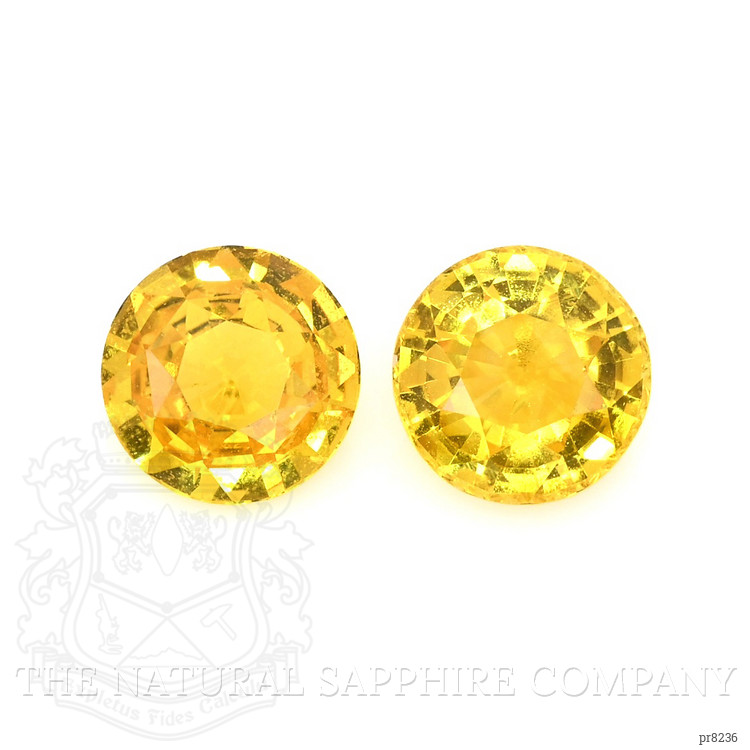 3.38 Ct.Tw. Yellow Sapphire Pair from Ceylon (Sri Lanka)