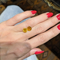 3.38&nbsp;Ct.Tw.Total Carat Weight Yellow Sapphire Pair from Ceylon (Sri Lanka) Life Style