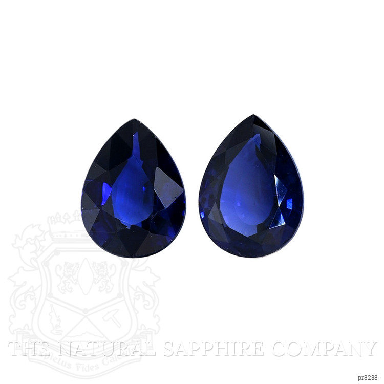 2.25 Ct.Tw. Blue Sapphire Pair from Ceylon (Sri Lanka)