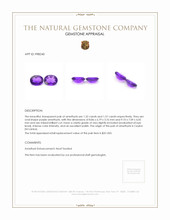 2.89 Ct.Tw.Total Carat Weight Purple Amethyst Pair from Ceylon (Sri Lanka) Appraisal
