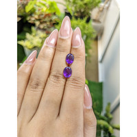 2.89&nbsp;Ct.Tw.Total Carat Weight Amethyst Pair from Ceylon (Sri Lanka) Life Style