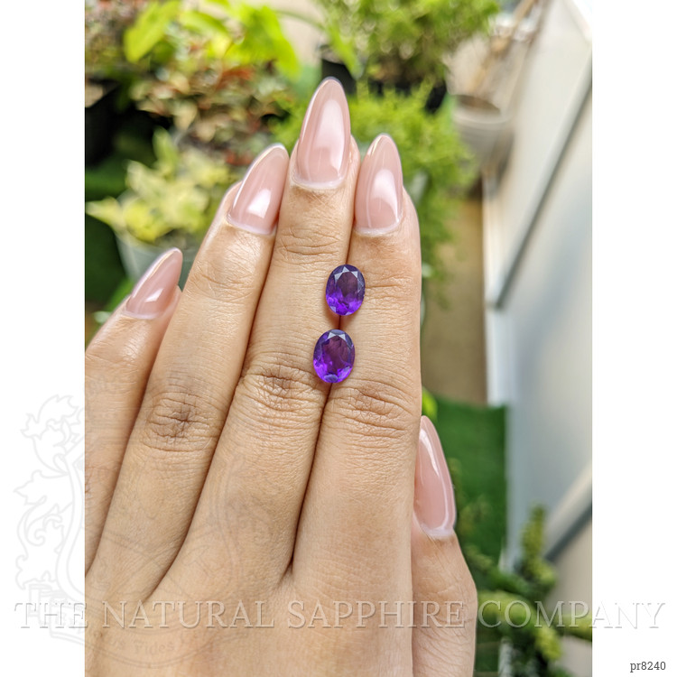 2.89 Ct.Tw. Amethyst Pair from Ceylon (Sri Lanka)