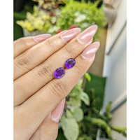 2.89&nbsp;Ct.Tw.Total Carat Weight Amethyst Pair from Ceylon (Sri Lanka) Life Style