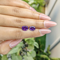 2.89&nbsp;Ct.Tw.Total Carat Weight Amethyst Pair from Ceylon (Sri Lanka) Life Style