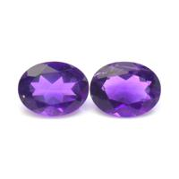 2.77&nbsp;Ct.Tw.Total Carat Weight Amethyst Pair from Ceylon (Sri Lanka) Video