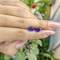 2.77&nbsp;Ct.Tw.Total Carat Weight Amethyst Pair from Ceylon (Sri Lanka) Life Style
