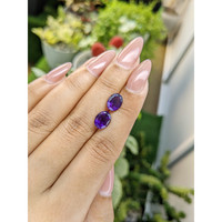 3.15&nbsp;Ct.Tw.Total Carat Weight Amethyst Pair from Ceylon (Sri Lanka) Life Style