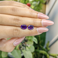 3.15&nbsp;Ct.Tw.Total Carat Weight Amethyst Pair from Ceylon (Sri Lanka) Life Style